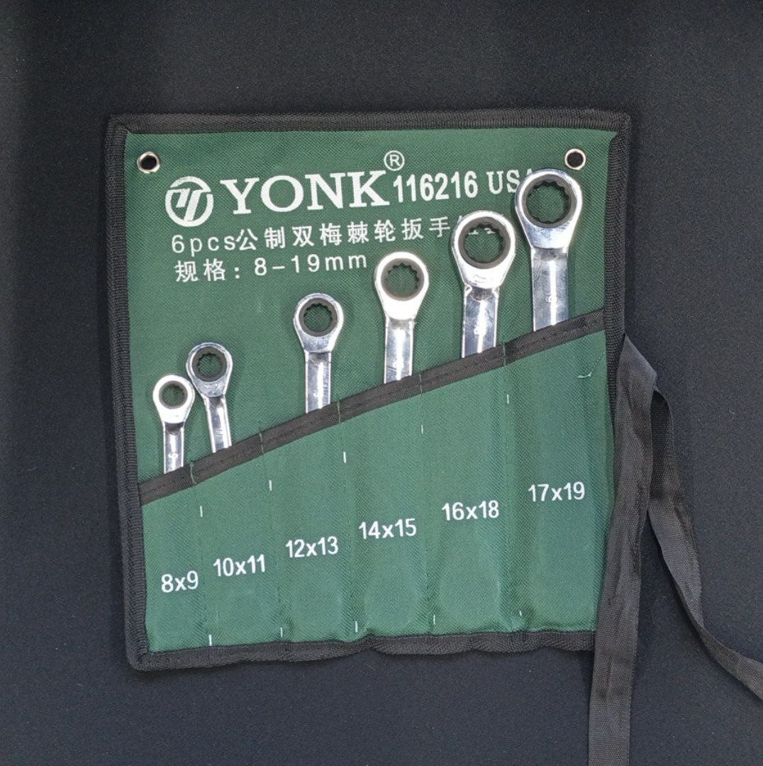 Набор ключей трещоточных 8-19 6 пр. YONK