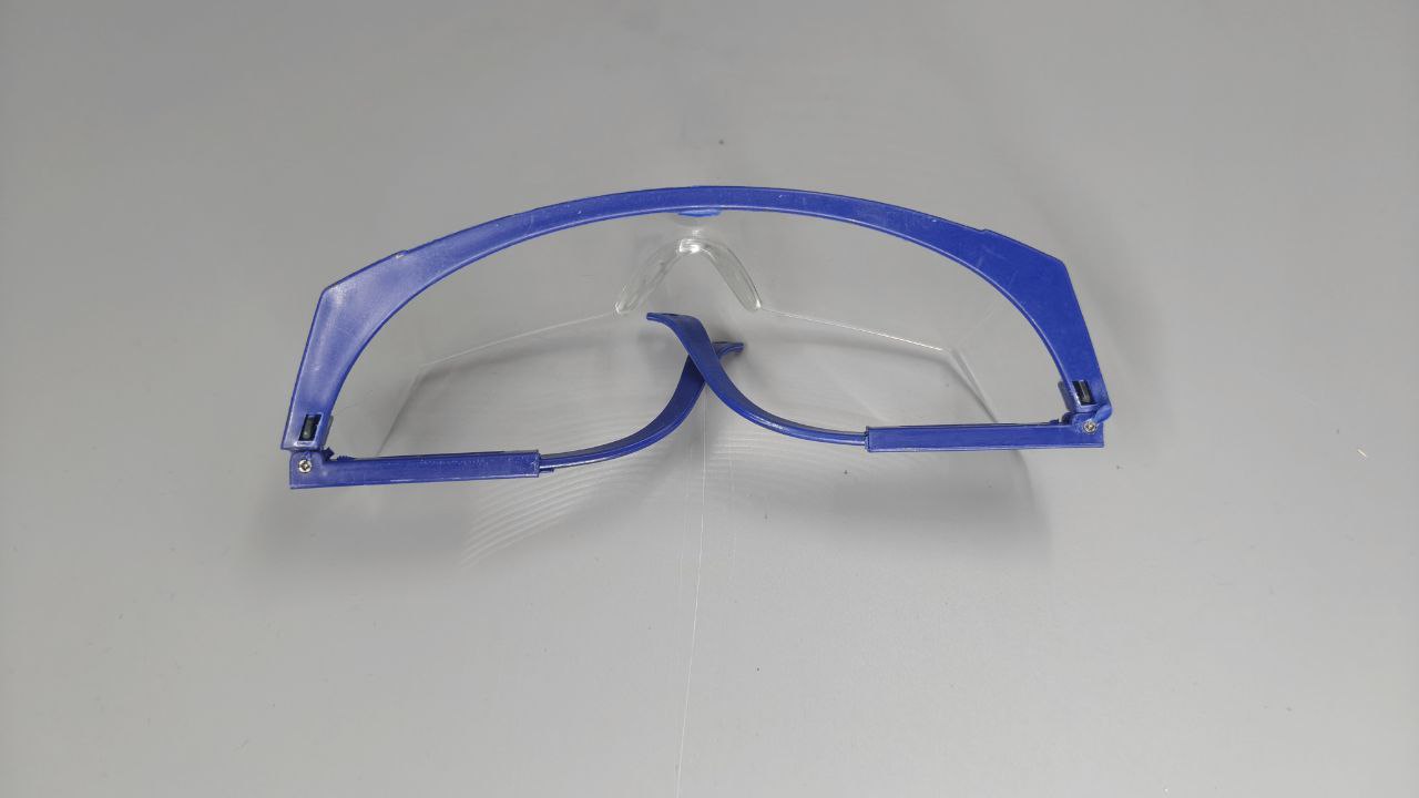 Очки защитные прозрач. синяя.оправа