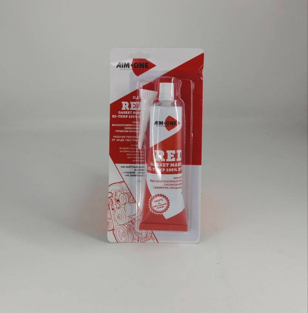 Герметик для прокладок 85гр. Красный AIM-ONE