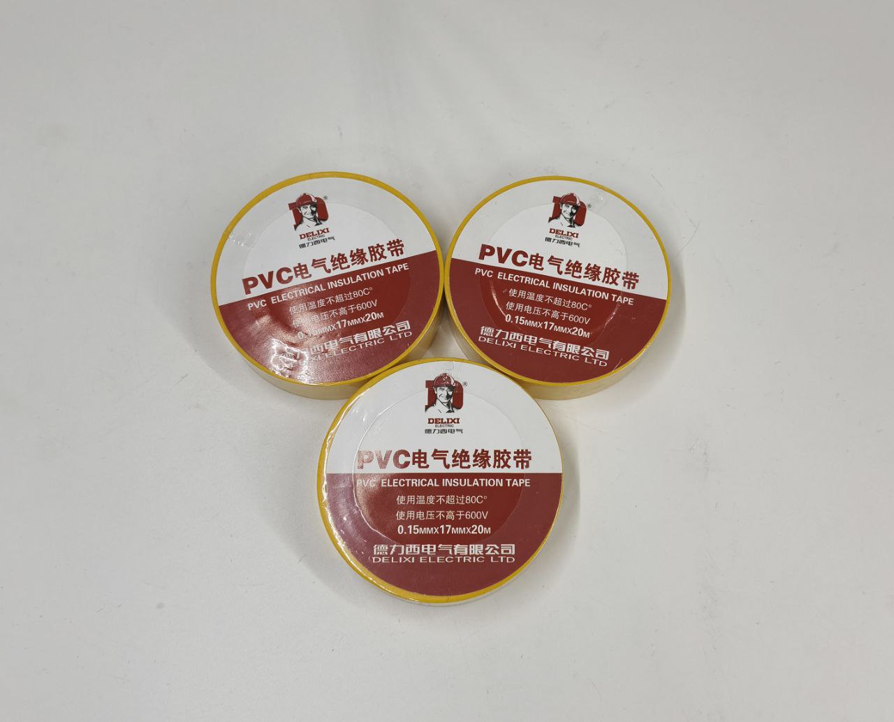 Изолента желтая PVC DELIXI