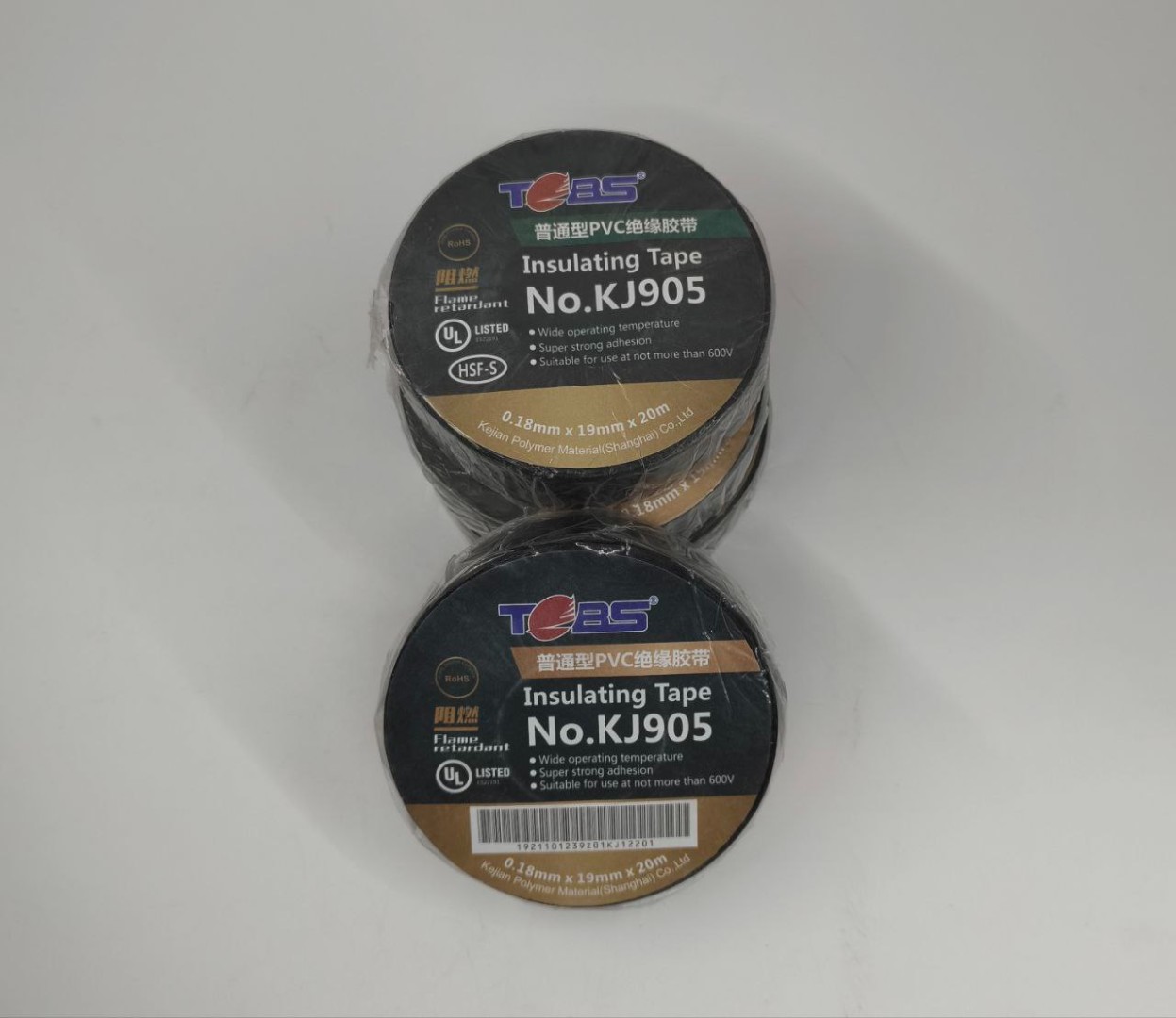 Изолента черная "TOBS" KJ905