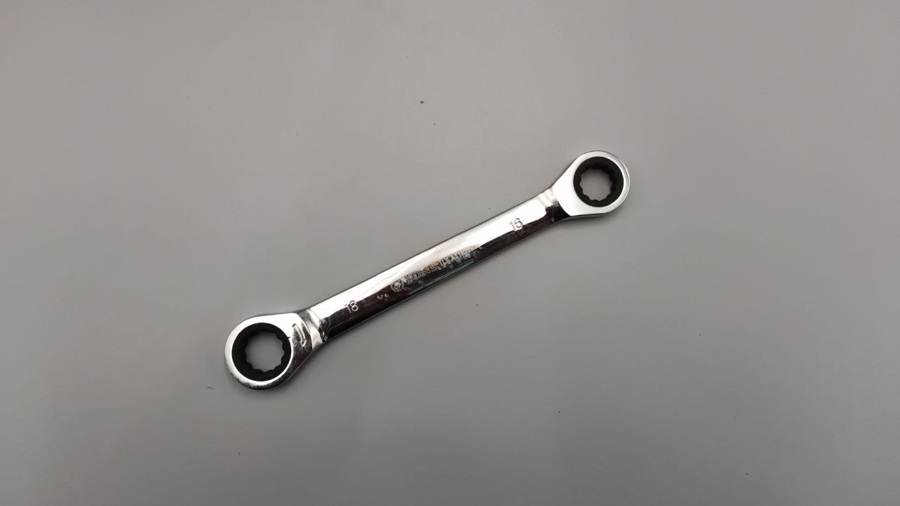 Ключ накидной трещоточный 2-х сторонний 16х18мм YONK