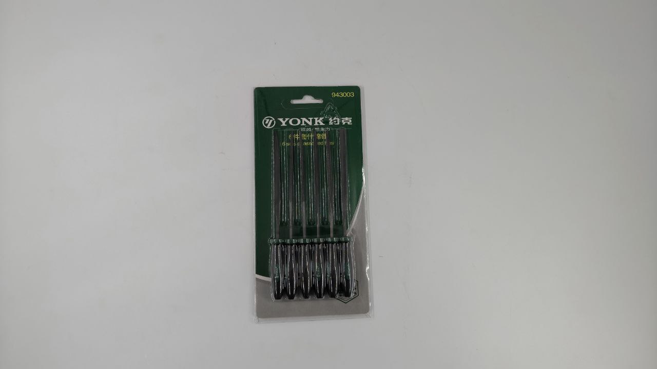 Набор надфелей 6 шт. 3*150мм YONK, шт