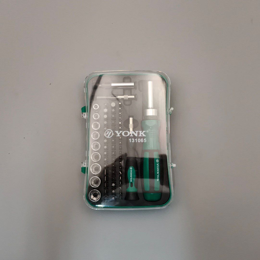 Набор отвёртка+биты+головки 65pcs /YONK/, шт